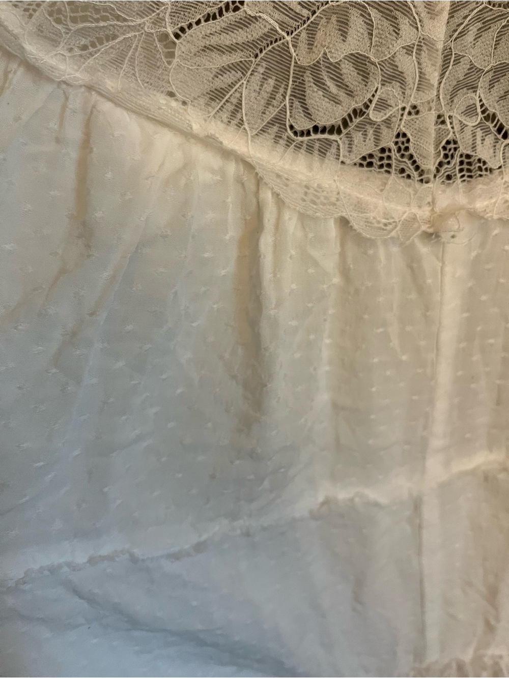 Free People White Lace V-Neck Mini Dress - Picture 6 of 9